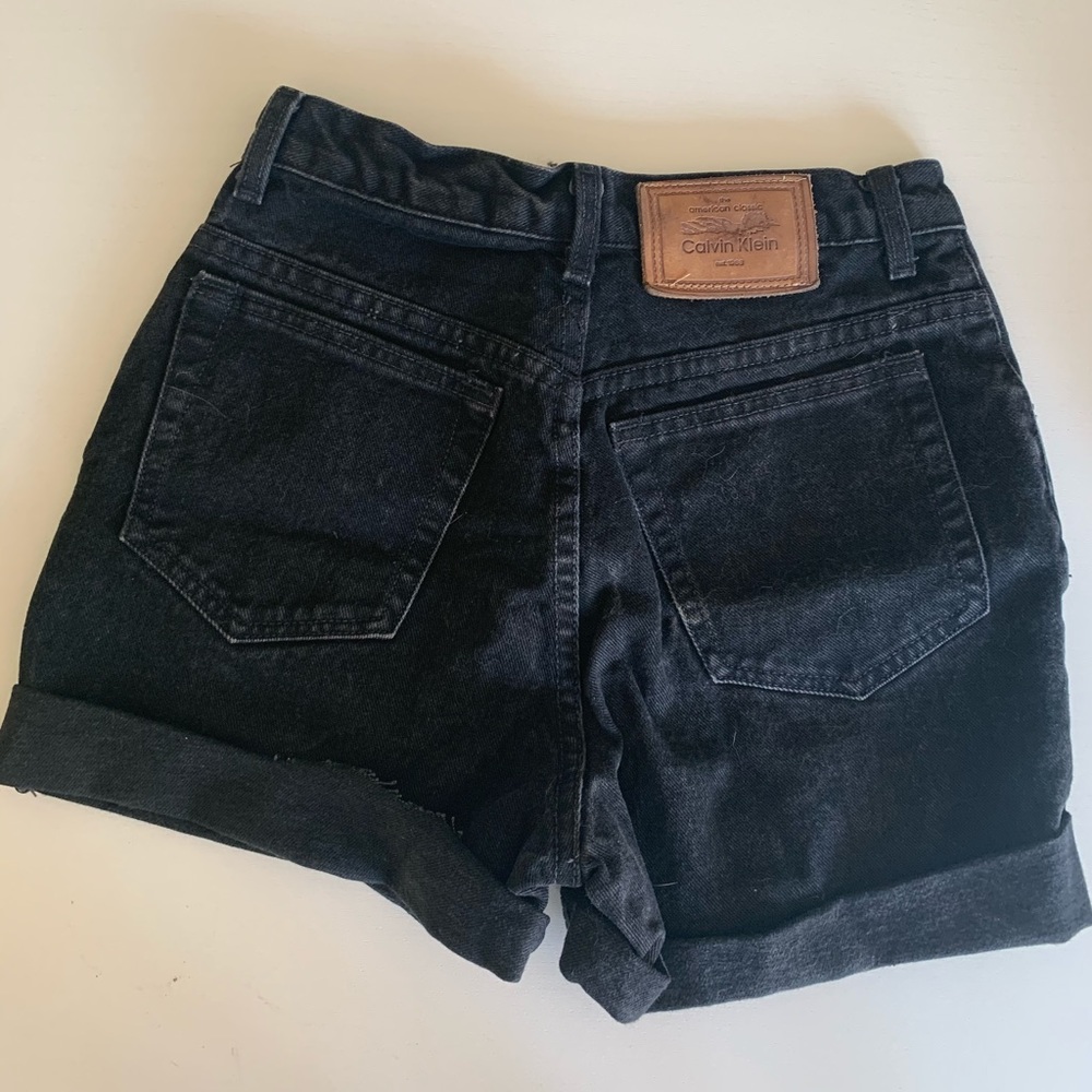 Vintage Calvin Klein denim shorts black Size 00